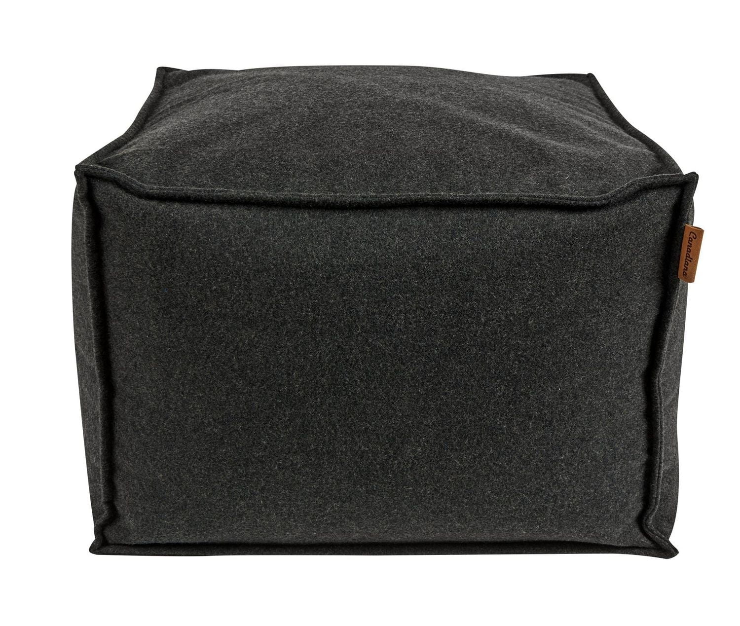 Canadiana Grey Flannel Ottoman