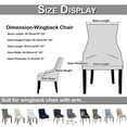 thumbnail image 5 of Lapalife Velvet Wingback Chair Cover Arm Chair Protector Reusable Chair Cover for Dining Room Banquet Home Decor, Dark Gray, 5 of 5