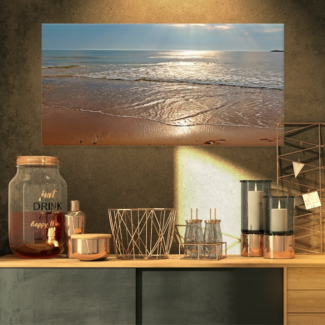 Tranquil Seashore with Crystal Waters - Seascape Canvas Art Print