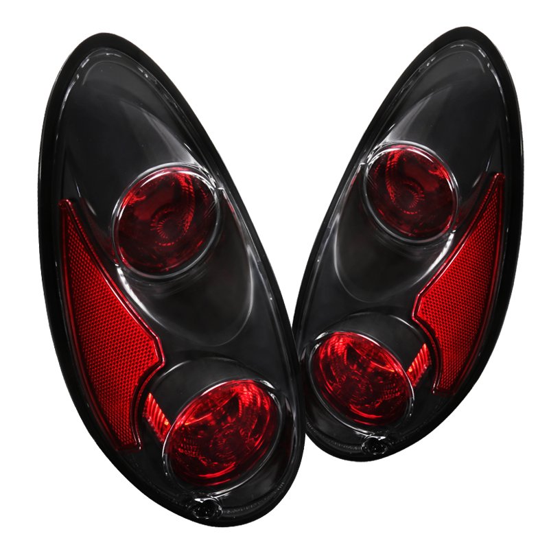 SpecD Tuning Black Housing Clear Lens Tail Lights for 20012005