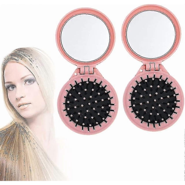 H Brush With , Foldable Folding H Bru Travel Folding H Brush Round2 Pcs