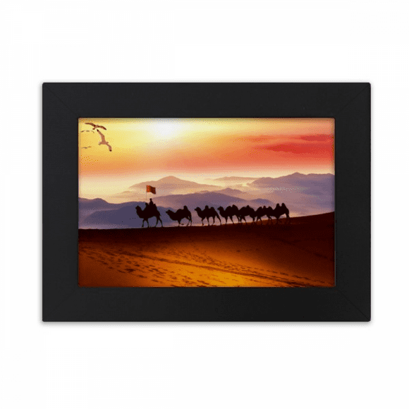 Flag Journey Silk Road Camel Desert Desktop Photo Frame Ornaments Picture Art Painting