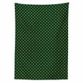 thumbnail image 2 of Oriental Tablecloth, Geometric Inspired Moroccan Style Folklore Floral Motif, Rectangle Satin Table Cover Accent for Dining Room and Kitchen, 52" X 70", Hunter Green Marigold, by Ambesonne, 2 of 2