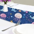 thumbnail image 4 of Yayeee Table Runner 70 inches Long Home Kitchen Dinning Party Decoration, Light Pink Jellyfish, 4 of 7