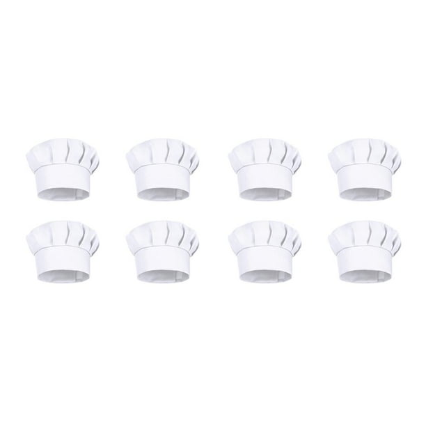 Gorros de Chef Sonducket 4 Uds. blancos para niños sombrero de cocina elástico profesional