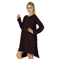 thumbnail image 4 of Bimba Women Asymmetrical Poncho Flaired Dress Knee Length Full Sleeve Dress, 4 of 6