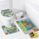 thumbnail image 4 of Juego de 4 cortinas de ducha de Scooby Doo con alfombrillas antideslizantes, tapa de inodoro y alfombrilla de baño, cortina de ducha impermeable con decoración de dibujos animados para baño con 12, 4 of 8