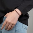 thumbnail image 4 of JeenMata Enorme enero de corte princesa de 11 quilates - Granate - Pulsera de tenis con piedra natal para mujer Diseño de eternidad - Chapado en oro blanco, 4 of 6