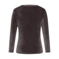 thumbnail image 3 of Hearthz Velour Tops for Women Casual V Neck Women Shirts Long Sleeve Vintage Party Dressy Shirt Blouse, 3 of 4