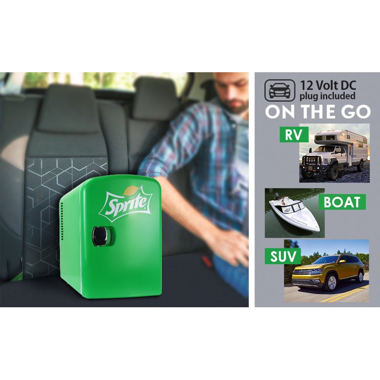 Sprite 6 Can Mini Fridge Portable 4L Mini Cooler Travel Compact Refrigerator