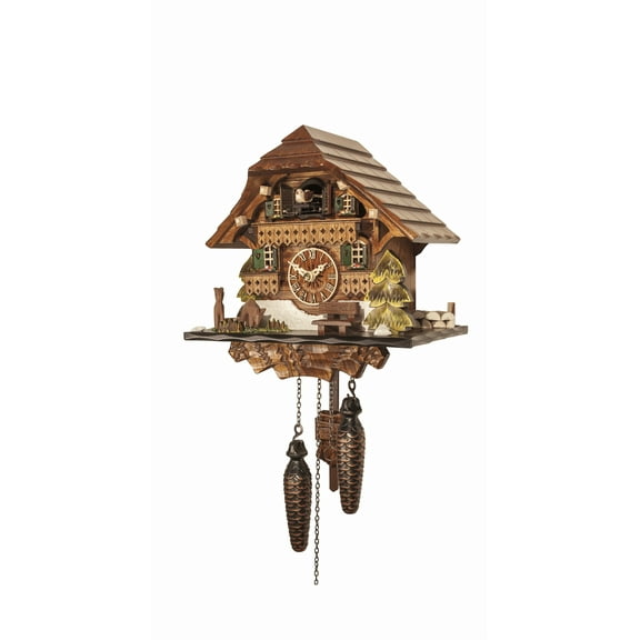 Quartz Cuckoo Clock Black forest house EN 432 Q