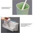 thumbnail image 4 of Soporte Para Cepillos De Dientes Baño Multifuncional Sin Taladros Montado En La Pared Estante Múltiples Estables Estante De Almacenamiento De Cosméticos Soporte De Almacenamiento Eigraketly HA018217-00, 4 of 7