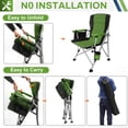 thumbnail image 4 of BN-LINK Oversized Folding Camping Chair, Heavy Duty Support 400 Lbs Portable Padded Arm Chair with Cup Holder and Side Pocket, for Beach, Fishing, Outdoor Activities, 4 of 6