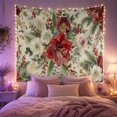 thumbnail image 2 of Floral Arrangement with Red Hibiscus and White Roses on Cream Serene Watercolor for Plant Lovers, Botanical Wall Art Decor, Housewarming Gift Tapestry Wall Hanging for Bedroom and Living Room, 2 of 7