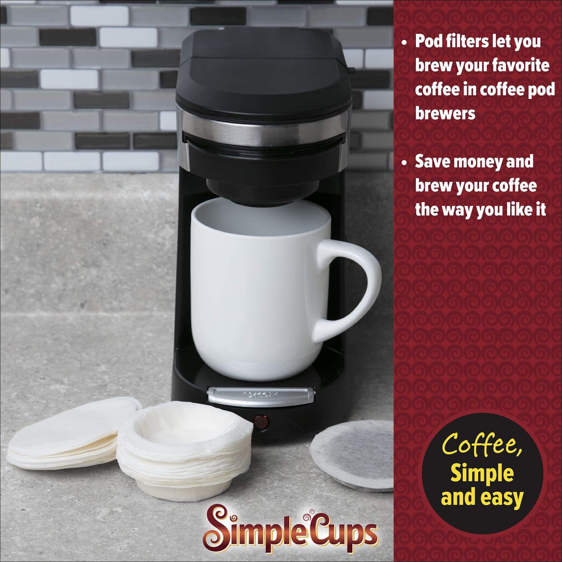 Coffee Pod Replacement Filters For Coffee Pod Brewers Make Your Own Disposable Pods 200 Pack By Simple Cups Walmart Com Walmart Com