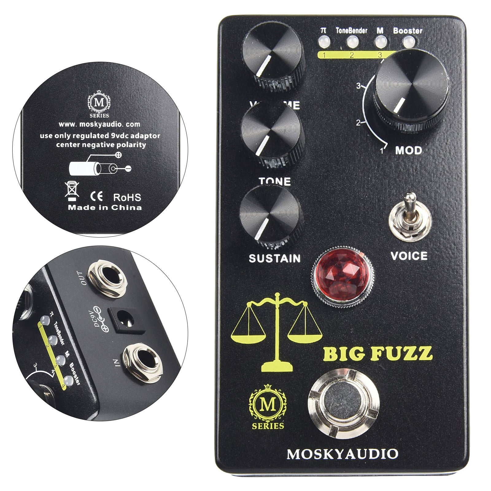 for Moskyaudio Big FUZZ Distortion The Electric Guitar Effects Pedal Guitar Parts