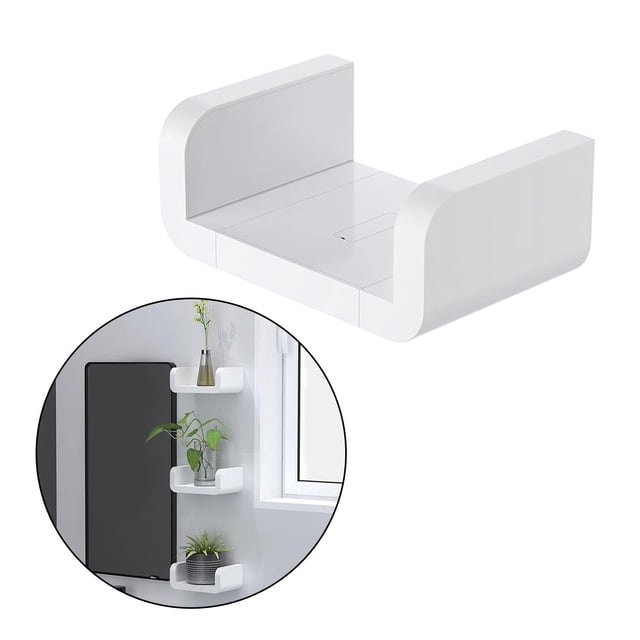 Organizador de de Plástico en , Estantes Flotantes con Adhesivo, Sin Taladrar para Cocina O Inodoro, en apariencia de U, Color - 17cm Yotijar Estante flotante de pared