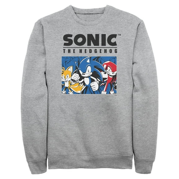 Mens Sonic the Hedgehog Trio Group Shot Sweatshirt