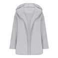 thumbnail image 3 of Fleece Jacket Women Fall Winter Long Sleeve Hooded Pocket Solid Color Double Face Fleece Warm Casual Jacket For Cold Weather Women's Down Jacket, 3 of 5