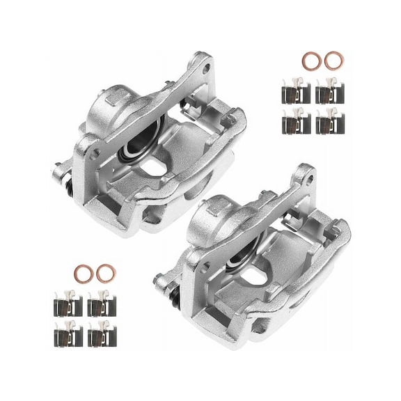 Brake Caliper Set 2 - Compatible with 2014 - 2019 Mazda 6 2.5L 4-Cylinder 2015 2016 2017 2018