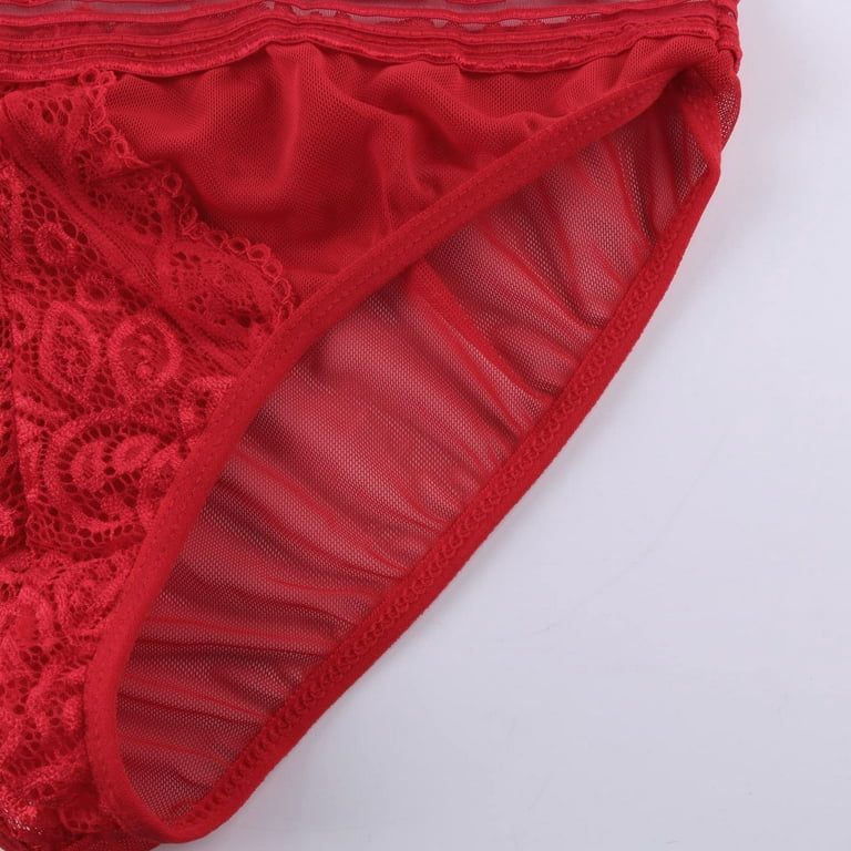 HUPOM Knix Underwear Underwear For Women High Waist Casual None Elastic  Waist Red XL