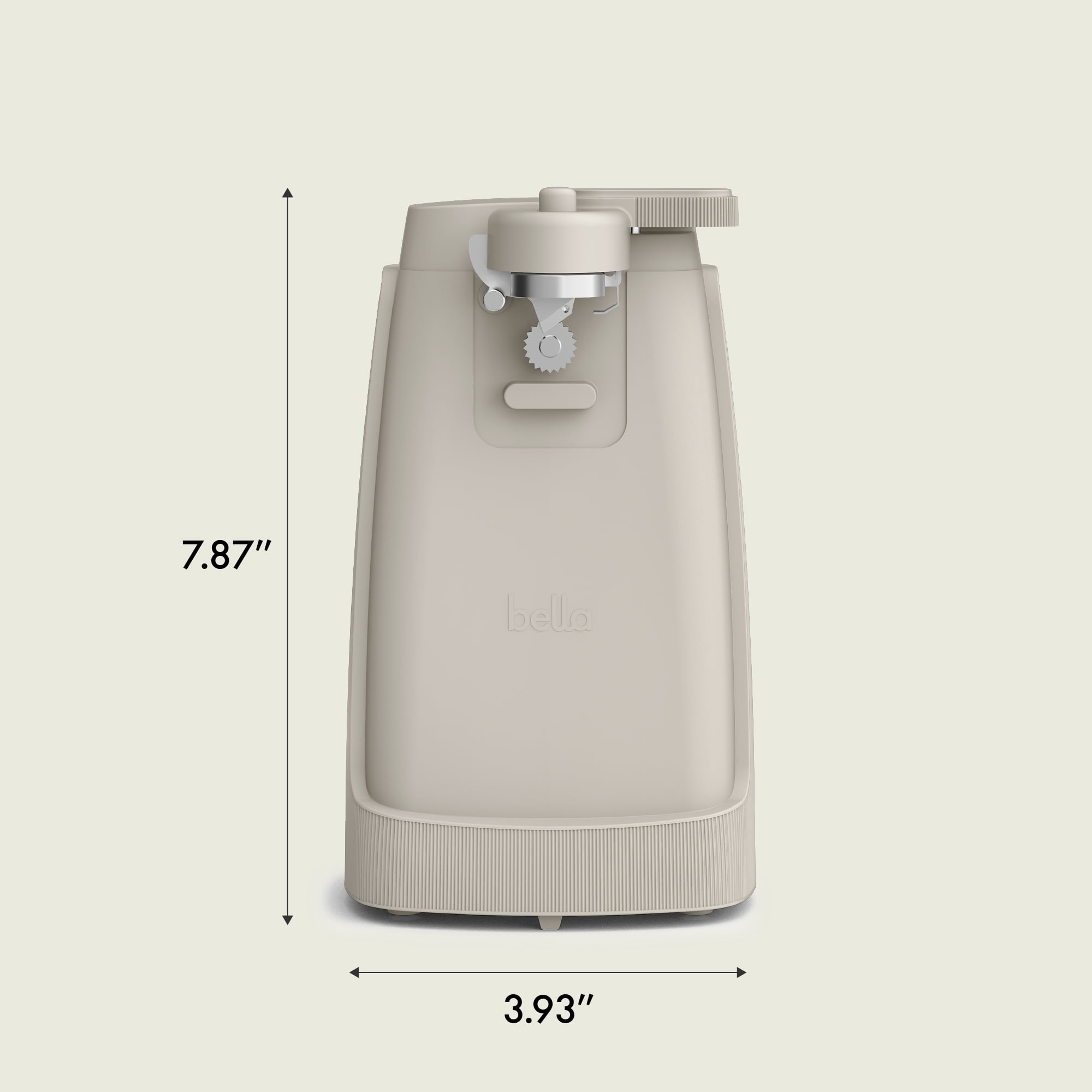 bella Electric Can Opener with Stainless Steel Cutting Blade and