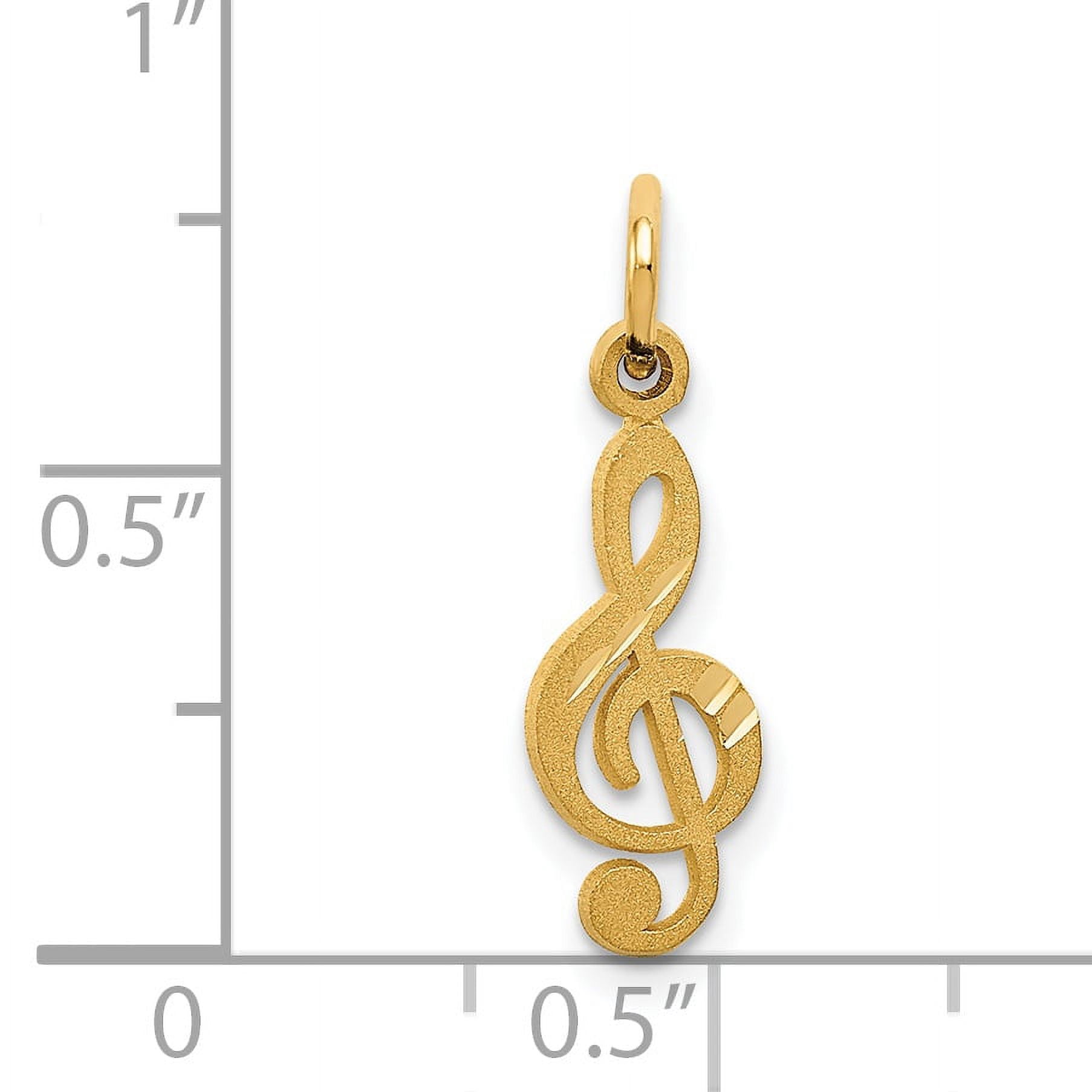 FJC Finejewelers 14k Yellow Gold Treble Clef Charm