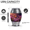 thumbnail image 3 of Yatskia Purple Petunia Urn for Ashes for Women, Memorial Keepsake Urns for Human Ashes Adult Man, Large Burial Urns for Adult Ash, (Monar 10 Inch and 3 Inch), 3 of 8