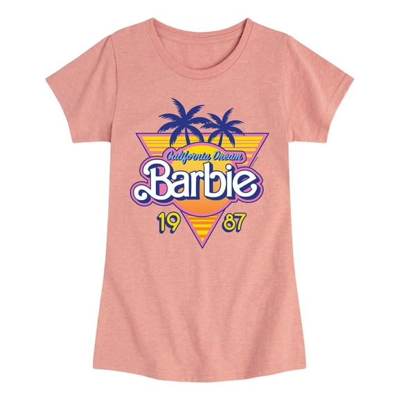 Barbie - Barbie Logo California Dream - Girls Fitted Short Sleeve Graphic T-Shirt