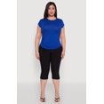thumbnail image 3 of Womens Plus Size Side Ruched Tee, 3 of 5