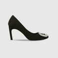 thumbnail image 2 of 2024 Escarpins en Satin Talons Fins pour Femmes Boucle Talons Strass Chaussures de Mariage Rouges Tête Ronde Chaussures de Travail Professionnelles FGS, 2 of 7