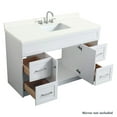 thumbnail image 5 of ARIEL Hamlet 55 in. Bath Vanity in Grey with Quartz Vanity Top in White with White Basin, 5 of 7