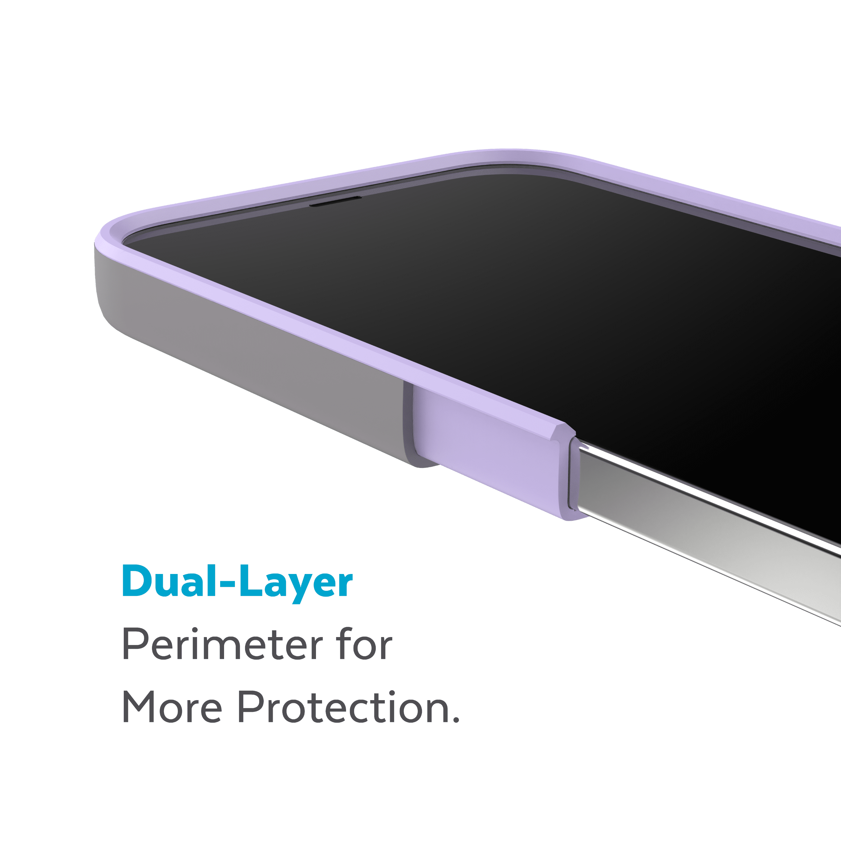 Speck iPhone 14 Pro Max Case - Slim Phone Case, Drop Protection, Scratch Resistant with Soft Touch for 6.7 inch iPhone14 Pro Max Case - Dual Layer Case, Cloudy Grey/Spring Purple CandyShell Pro