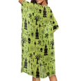 thumbnail image 4 of HELLHERO Spooky Pattern Long Kimono Swimsuit Cover Up Polyester Lightweight Free Size Bathing Suit Cover Up for Women, 4 of 6