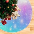 thumbnail image 5 of FMSHPON Rainbow Galaxy Xmas Christmas Tree Skirt Stand Mat for Holiday Party Decoration Indoor Outdoor 36 inches, 5 of 6