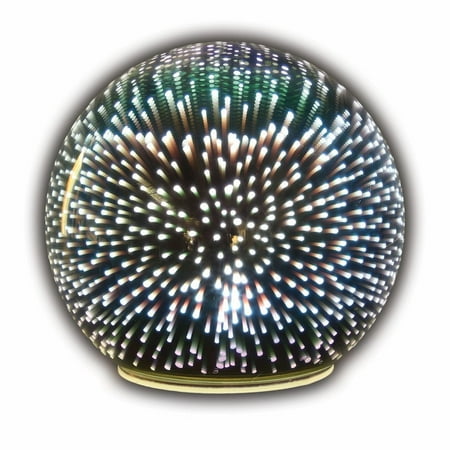 Design Classics Glass Lighting - Sphere Accent Ball Lamp - Mercury Glass Starburst Ball LED Table Light