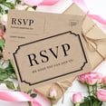 thumbnail image 3 of Koyal Wholesale 56-Pk RSVP Postcards for Wedding Kraft Brown Art Deco Cardstock Response Reply Cards, "4 x 6", 3 of 5