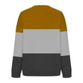 thumbnail image 5 of HOMBOM Trendy Sweatshirt for Women Lightweight Crew Neck Yellow Oversized Colorblock Long Sleeve Womens Tops, 5 of 5