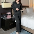 thumbnail image 2 of FAWUUDO Pajamas for Women Sets Soft Comfy Fluffy Pajama Ruffle Fleece Pullover 2 Piece Pjs Warm Plush Lounge Sleepwear, 2 of 6