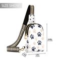 thumbnail image 2 of FORMRS Womens Crossbody Sling Bag Travel Daypack Shoulder Chest Backpack, Black Cat Paw, 2 of 7