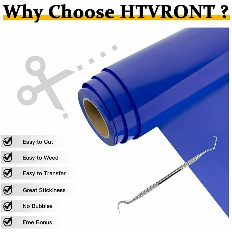 HTVRONT 12 x 15FT Heat Transfer Vinyl Purple HTV Roll Iron on T-Shirts,  Clothing and Textiles for Cricut