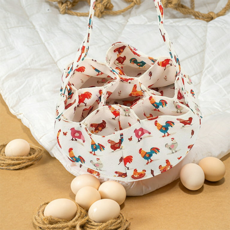 QIIBURR Egg Basket for Gathering Fresh Eggs Eggs Bags for Fresh