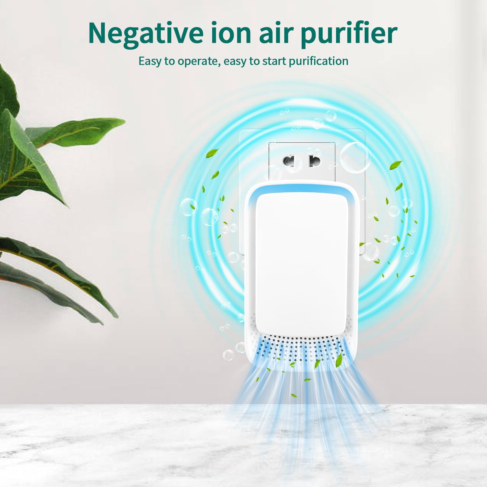 Plug-In Ionic Air Purifier (4 Pack), Home Air Ionizer, Silent Filterless Air Purifier, Silent Filterless Air Purifier for Home, Portable Negative Ion Air Freshener for Pet Odors, Dust, and Smoke.