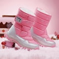 thumbnail image 5 of Povozer Girls Boys Snow Boots Winter Outdoor Waterproof Slip Resistant Shoes(Pink,11), 5 of 5