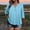 A05-Blue, variant on Zivyakyro Fall Blouses for Women Plus Size Babydoll 3/4 Sleeve Casual Tops for Women Henley Flowy Plain Tops