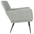 thumbnail image 2 of vidaXL Bench Light Grey 108x79x79 cm Velvet, 2 of 5