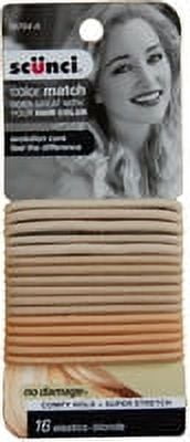 (5 pack) Scunci Color Match Elastics 16 Each