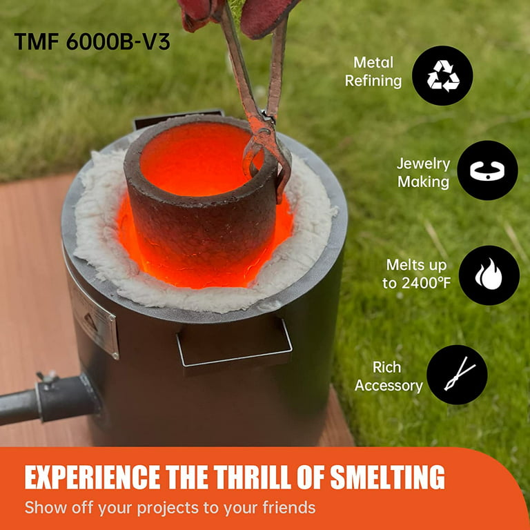 20 Kg Gas Melting Kit - for Melting Metal Foundry - Home Casting Refining  and Scrap Metal Smelting Tool for Gold Silver Copper Aluminum Tin Propane
