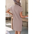 thumbnail image 3 of FOLUNSI Stylish Taupe Sweater Dress w/ Pockets - Easy Chic!, 3 of 4