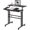 Black, variant on DlandHome Adjustable Rolling Sit-Stand Desk, Mobile Computer Desk Stand Up Workstation, White